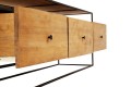 TV-BOARD MINIMALIST TEAK & STAHL