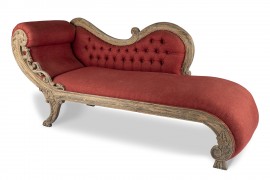 Rote Stoff Sofa
